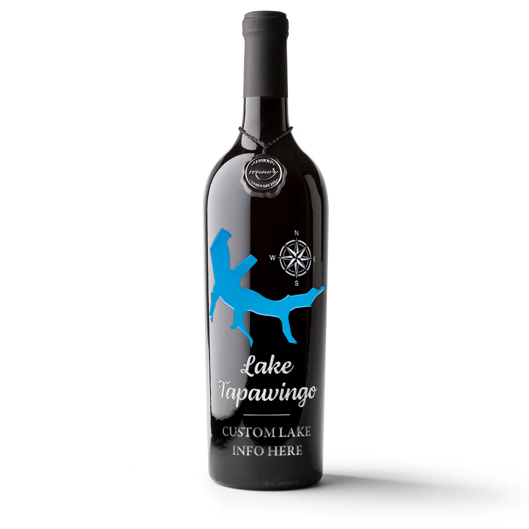 Lake Tapawingo Custom Etched Wine - Image 3