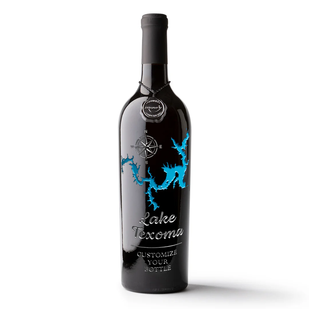 Lake Texoma Custom Etched Wine - Image 3