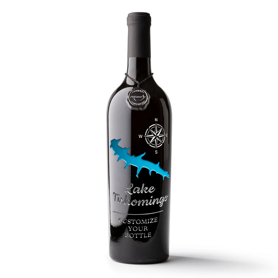 Lake Tishomingo Custom Etched Wine - Image 3