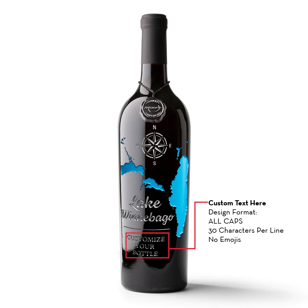 Lake Winnebago Custom Etched Wine - Image 2