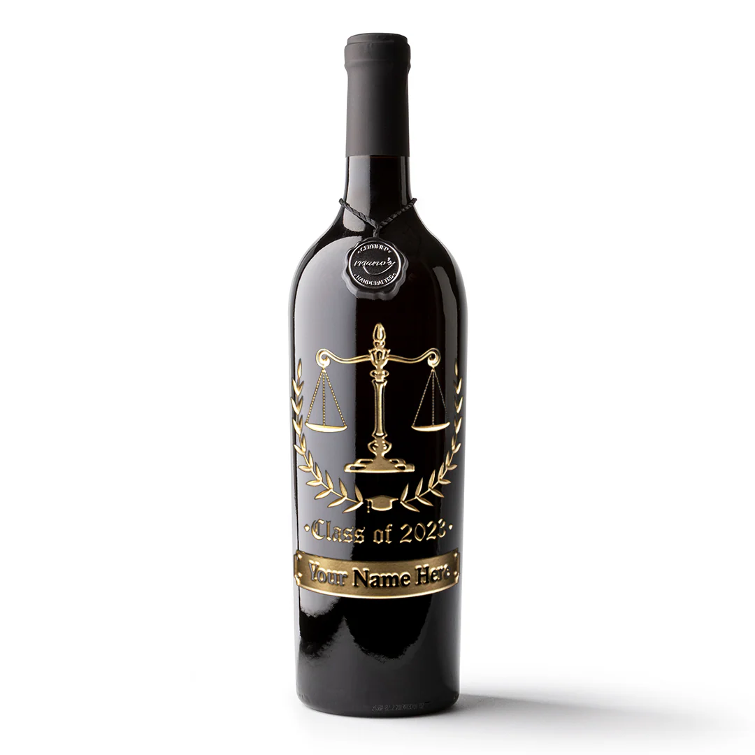 Law School Graduation Etched Wine Bottle - Image 5