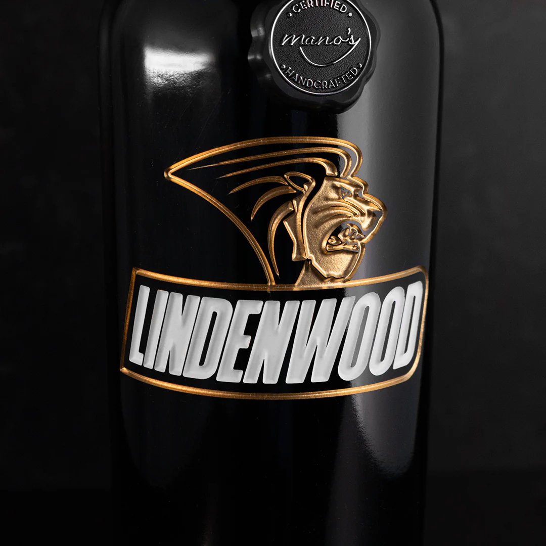 Lindenwood University Logo Etched Wine - Image 2