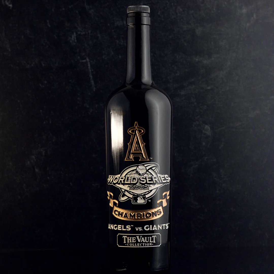 Los Angeles Angels 2002 World Series Vault Etched Wine - Image 4