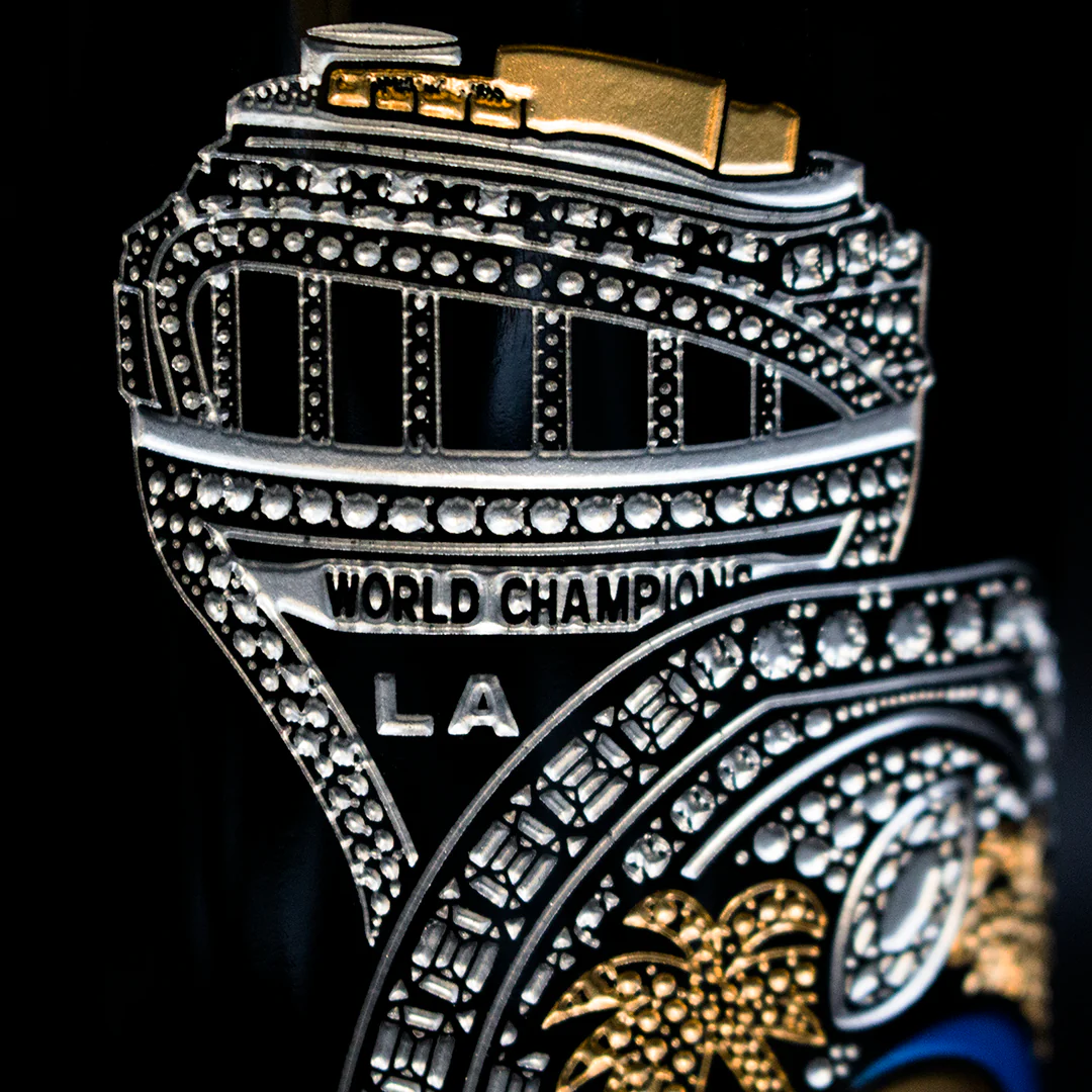 Los Angeles Rams Commemorative Ring Etched Wine - Image 4