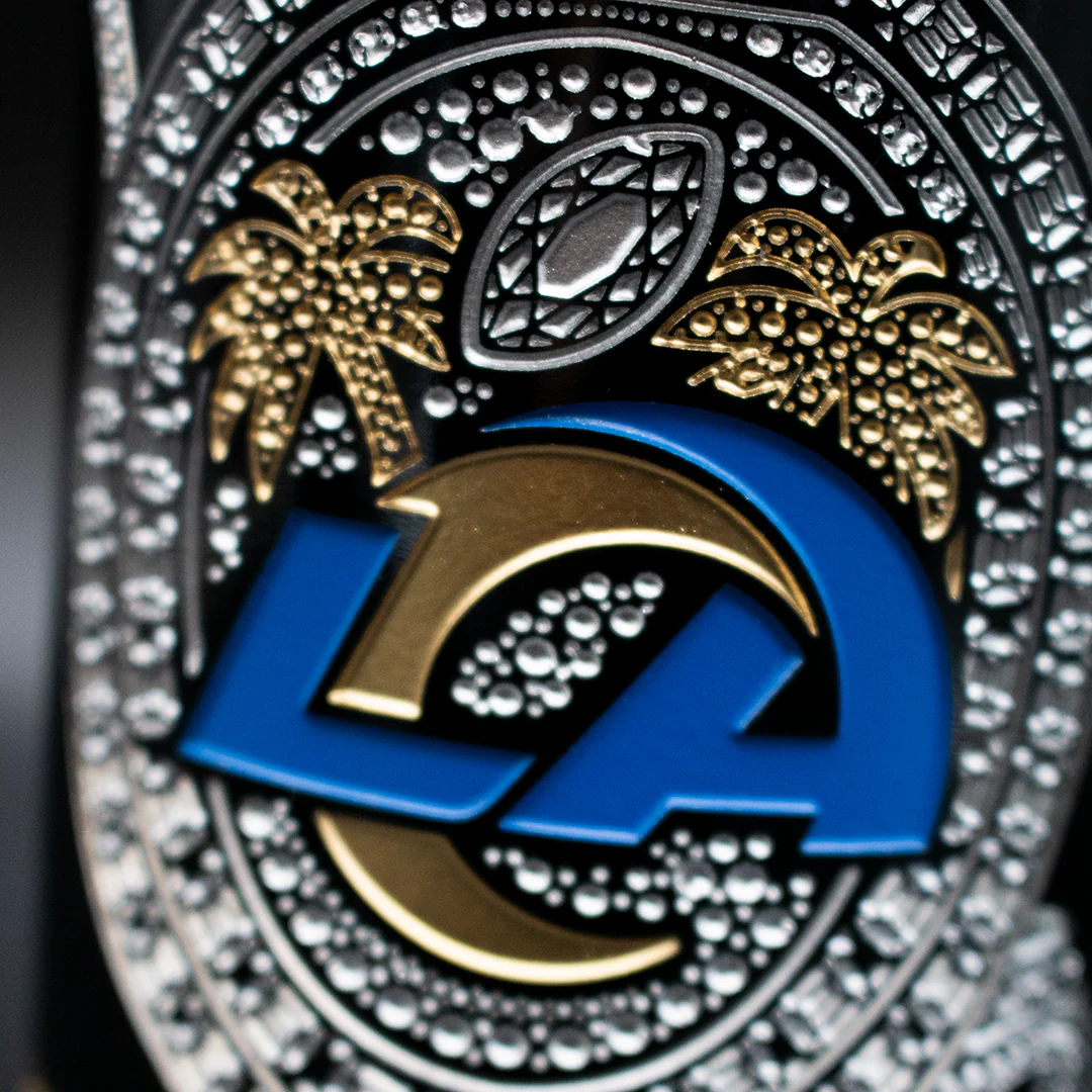 Los Angeles Rams Commemorative Ring Etched Wine - Image 6
