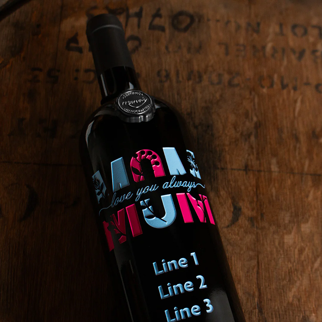 Love you Always Custom Etched Wine Bottle - Image 2