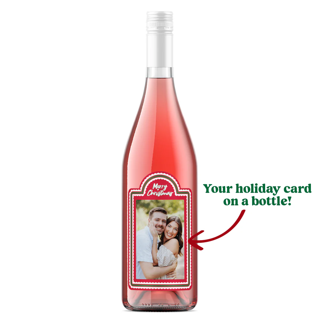 Merry Christmas Photo Label Sweet Rosé - Image 2