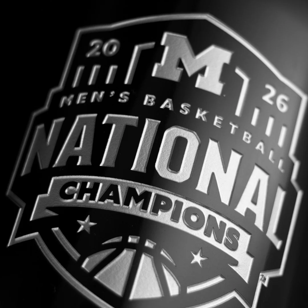 Michigan 2026 Men's Basketball National Champions 3L Etched Wine - Image 4