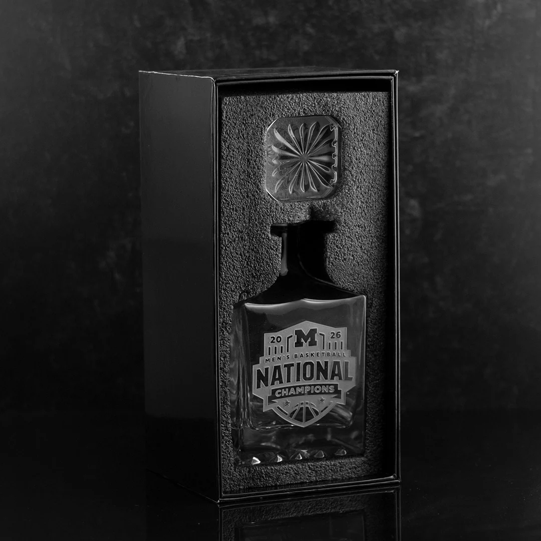 Michigan 2026 Men's Basketball National Champions Glass Decanter - Image 3