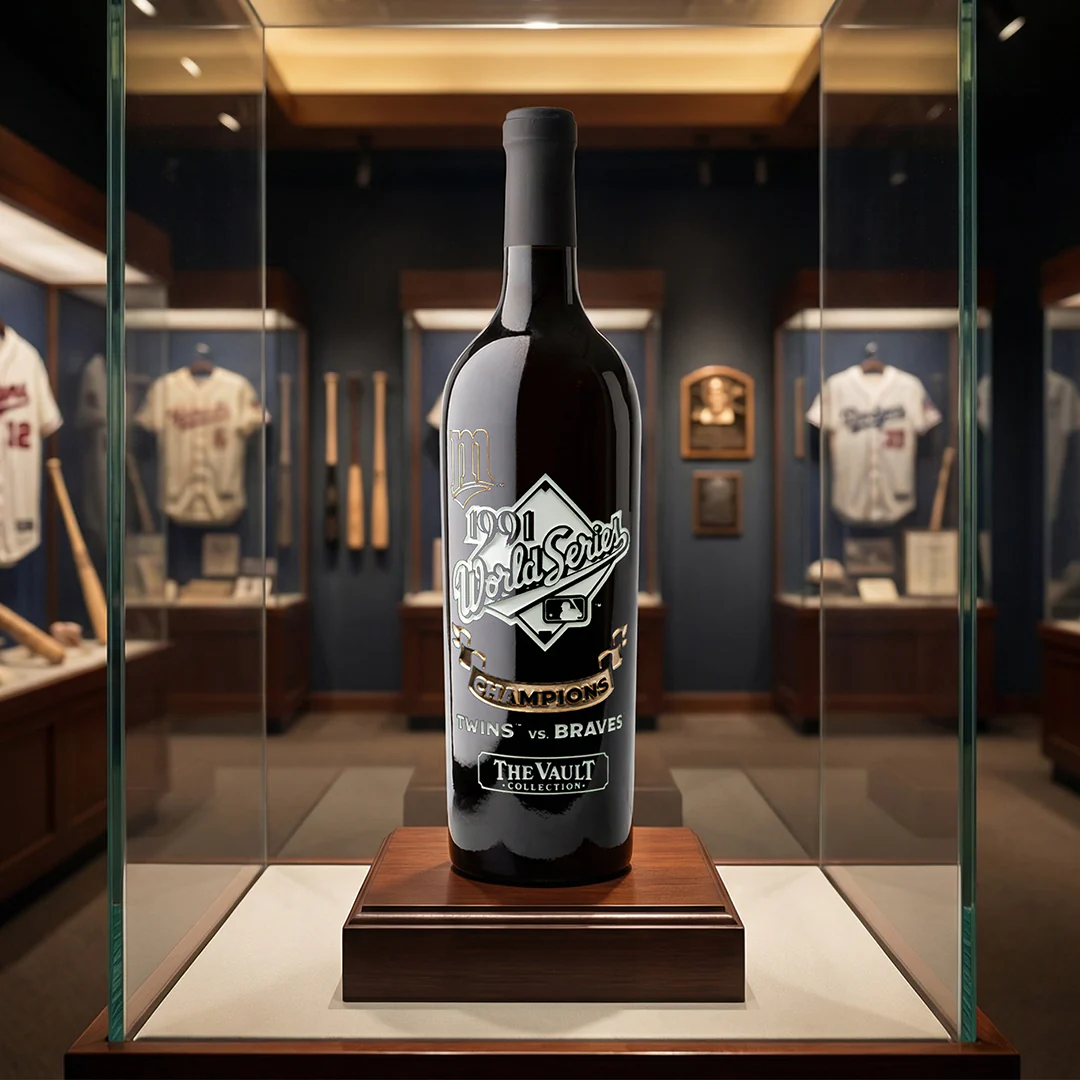 Minnesota Twins 1991 World Series Vault Etched Wine - Image 4