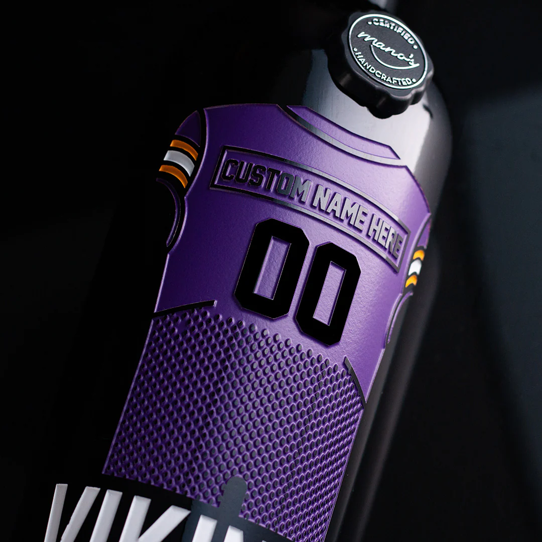 Minnesota Vikings Custom Jersey Etched Wine Bottle - Image 3
