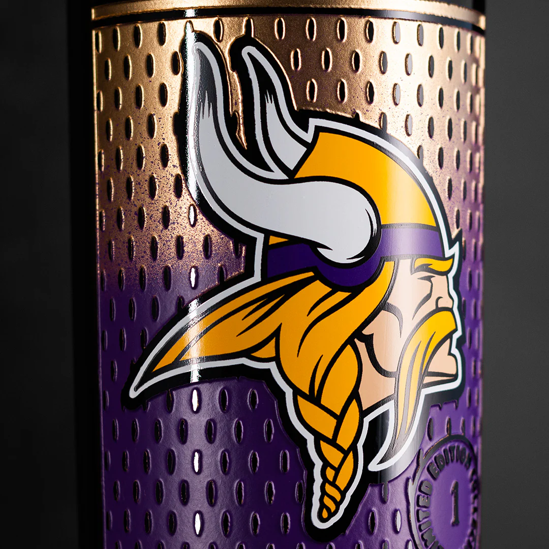 Minnesota Vikings Jersey Etched Wine - Image 2