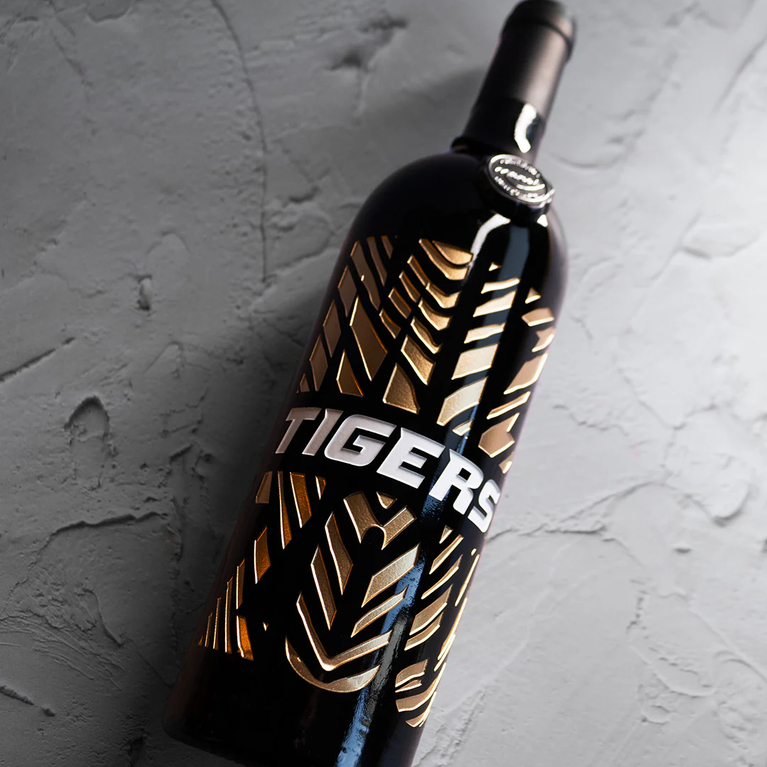 Mizzou Tigers Etched Wine Bottle - Image 2