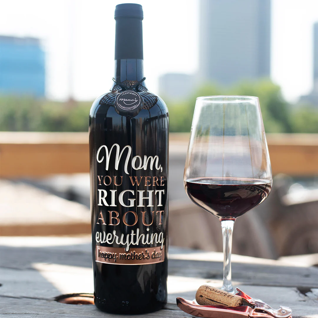 Mom, You Were Right Etched Wine - Image 2