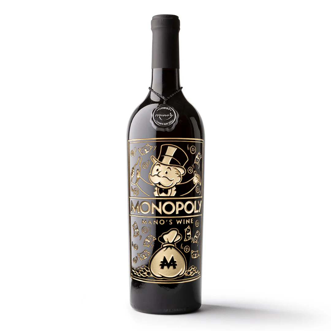 Monopoly Board Game Etched Bottle