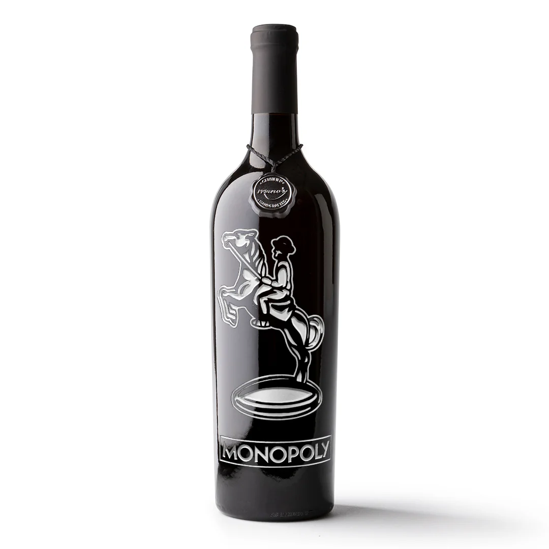 Monopoly Classic Game Piece Etched Wine