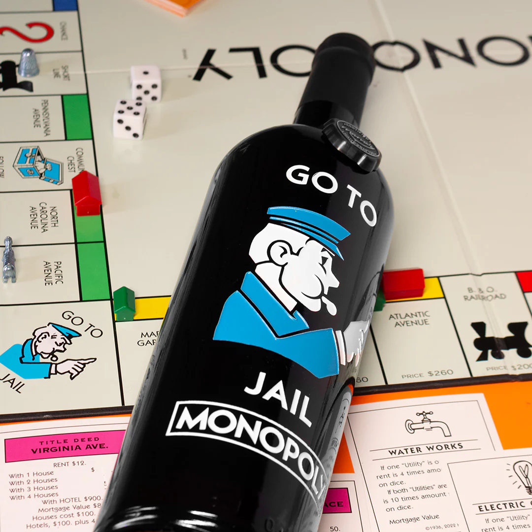 Monopoly Go To Jail Etched Wine - Image 2