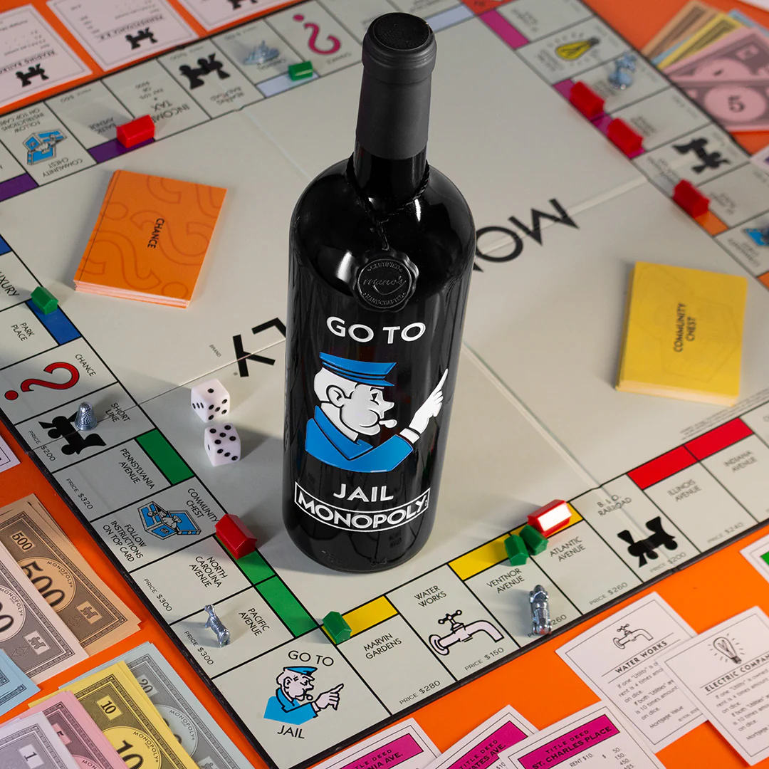 Monopoly Go To Jail Etched Wine - Image 4