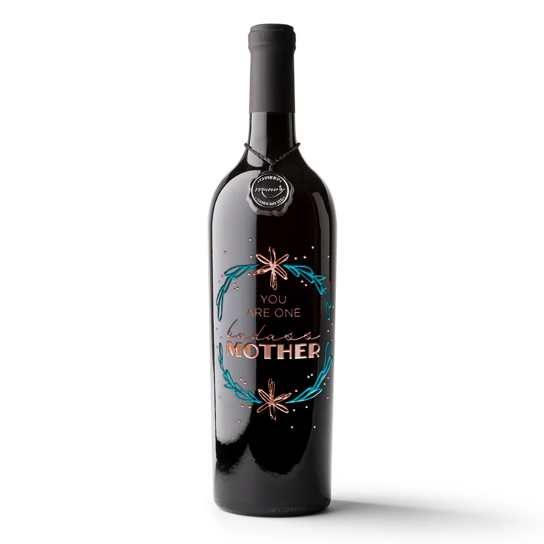 Mother's Day Saying Etched Wine