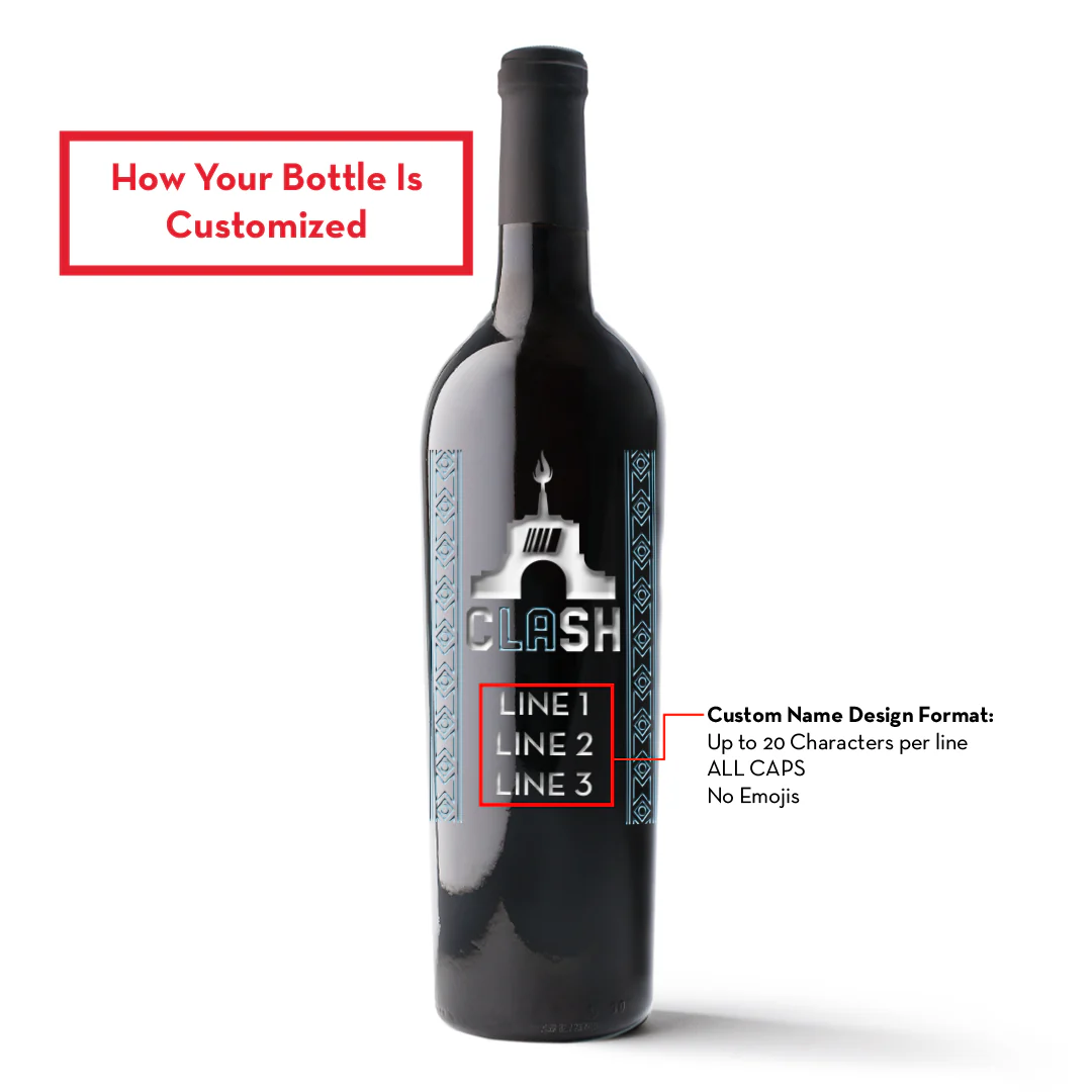 NASCAR 2024 Clash Custom Etched Wine Bottle - Image 2