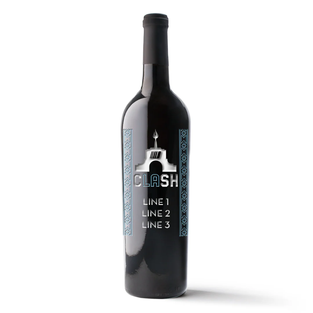 NASCAR 2024 Clash Custom Etched Wine Bottle - Image 3