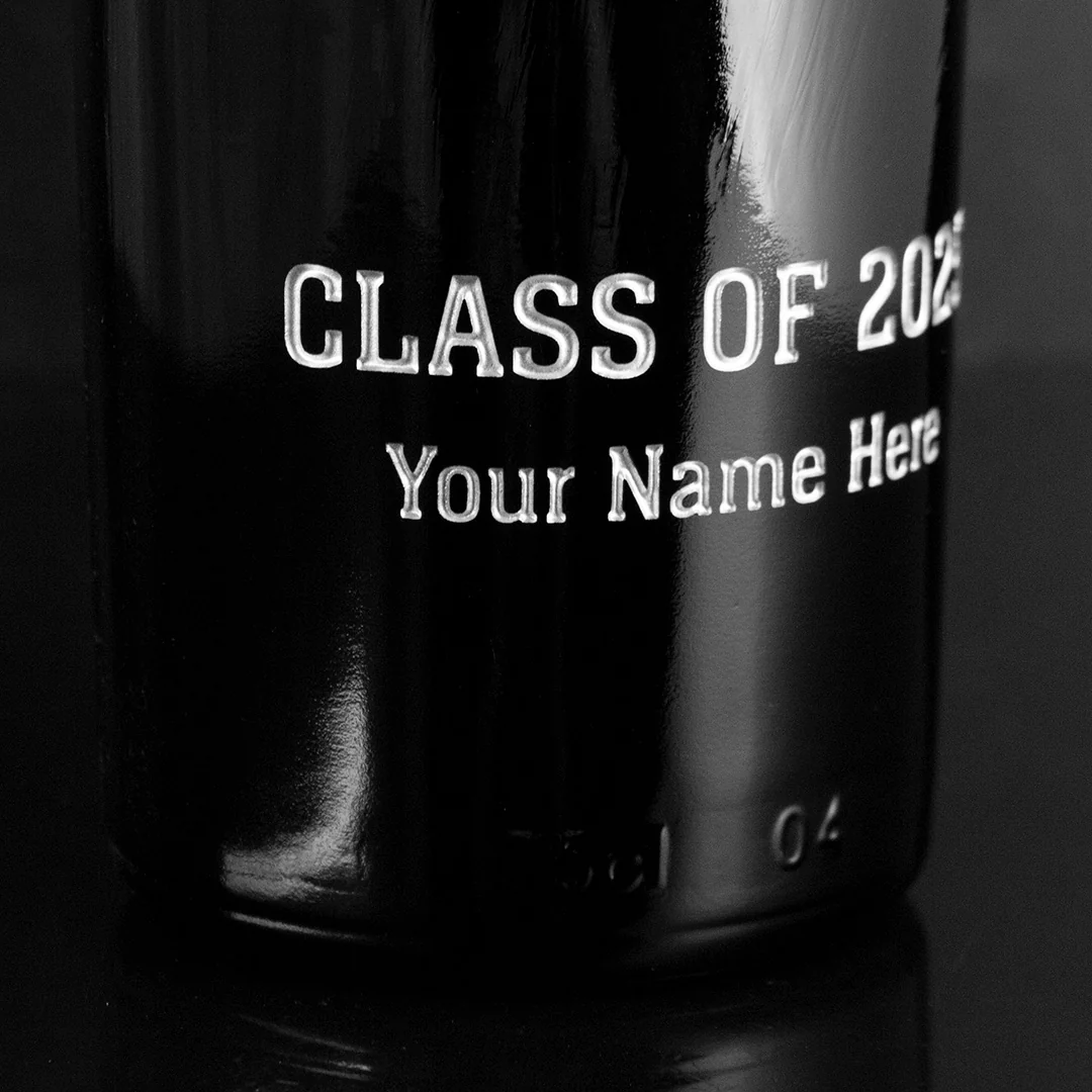 NC State Logo Custom Name Etched Wine - Image 4
