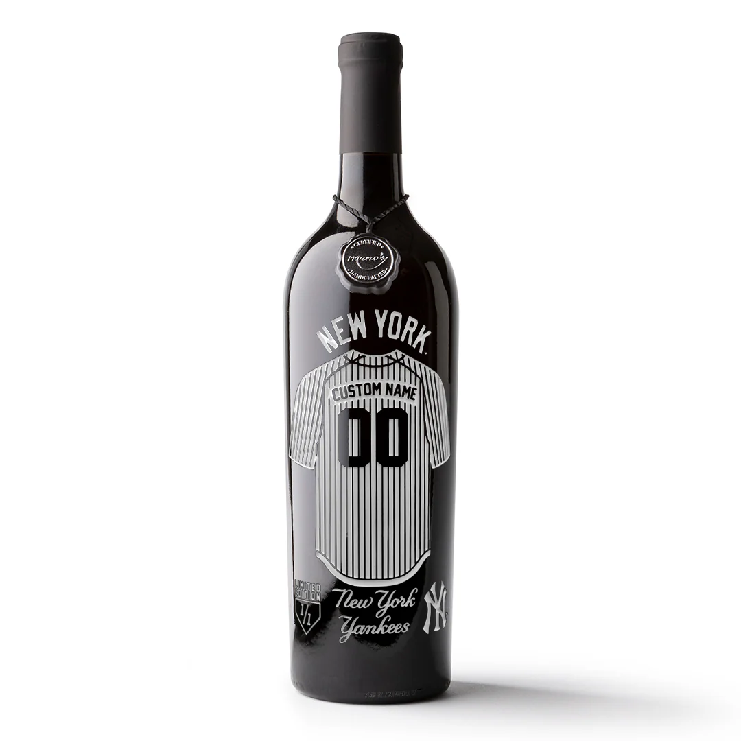 New York Yankees Custom Jersey Etched Wine - Image 3
