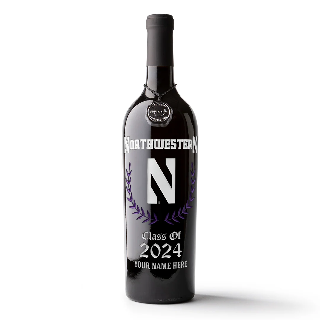 Northwestern University Custom Alumni Etched Wine - Image 6
