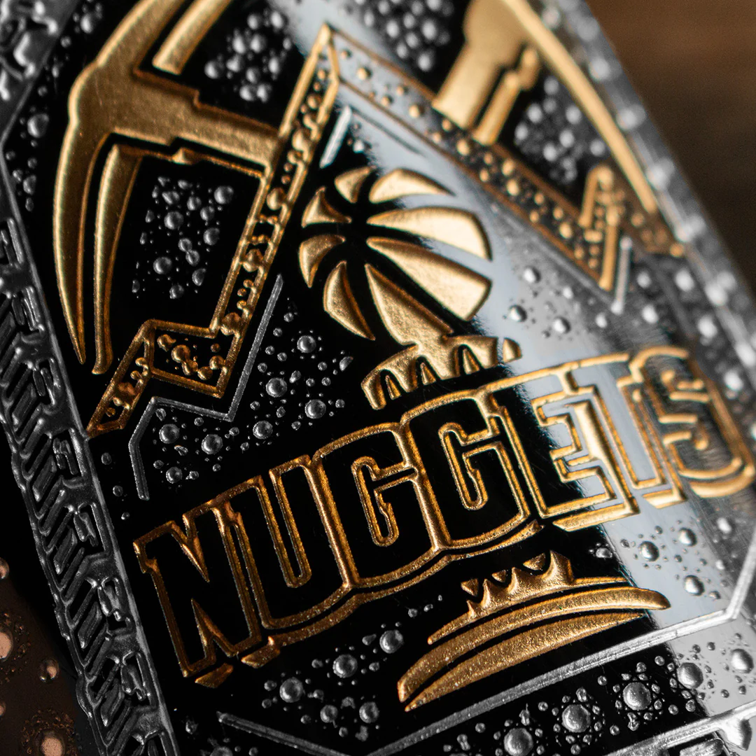 Nuggets 2023 Commemorative Championship Ring Etched Wine Bottle - Image 4