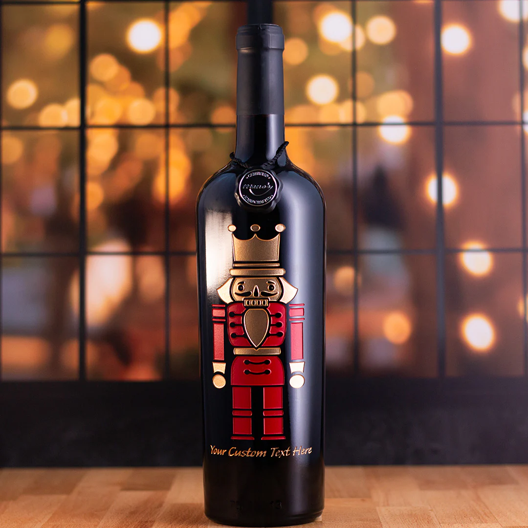 Nutcracker Custom Etched Wine Bottle - Image 2