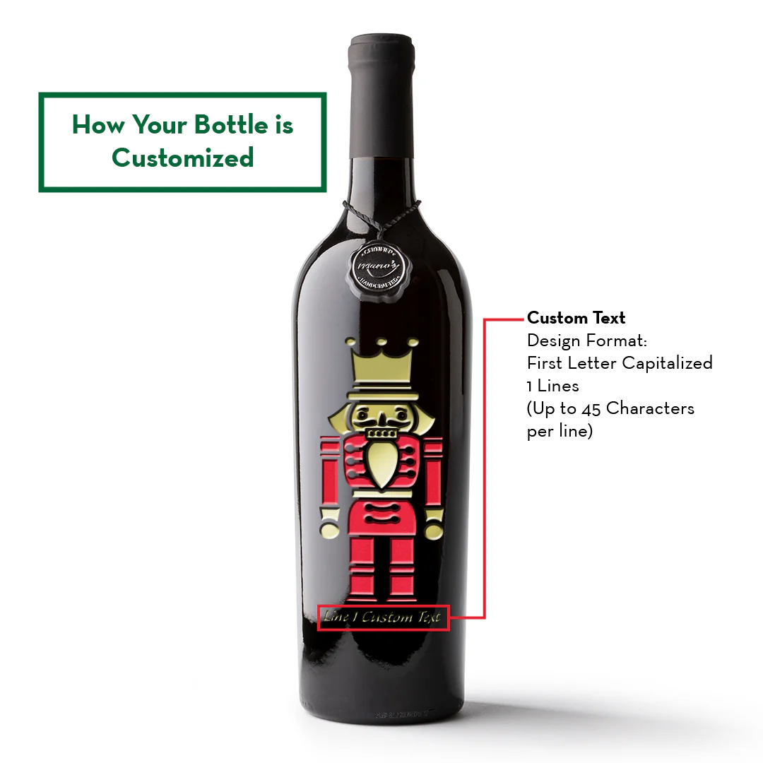 Nutcracker Custom Etched Wine Bottle - Image 3