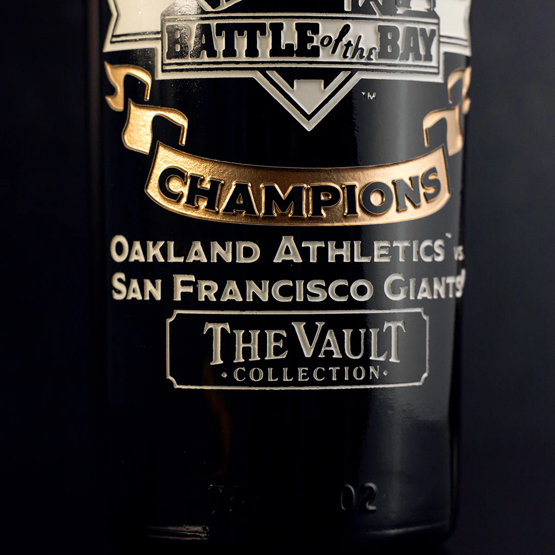 Oakland Athletics 1989 World Series Vault Etched Wine - Image 3