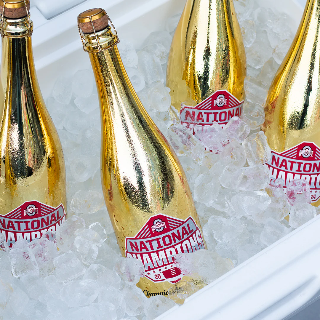 Ohio State 2024 National Champions Metallic Gold Bubbly - Image 3