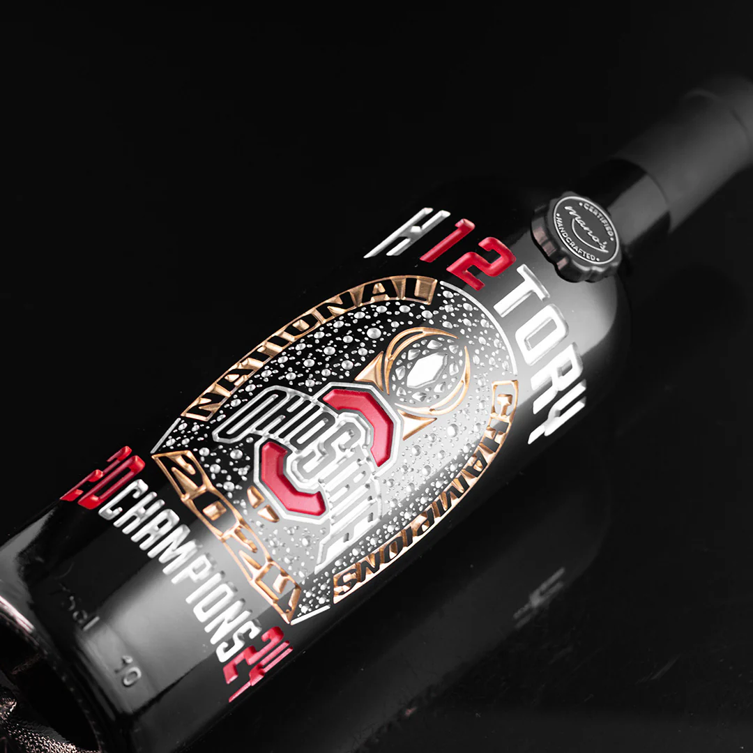 Ohio State 2024 National Championship Ring Etched Wine - Image 3