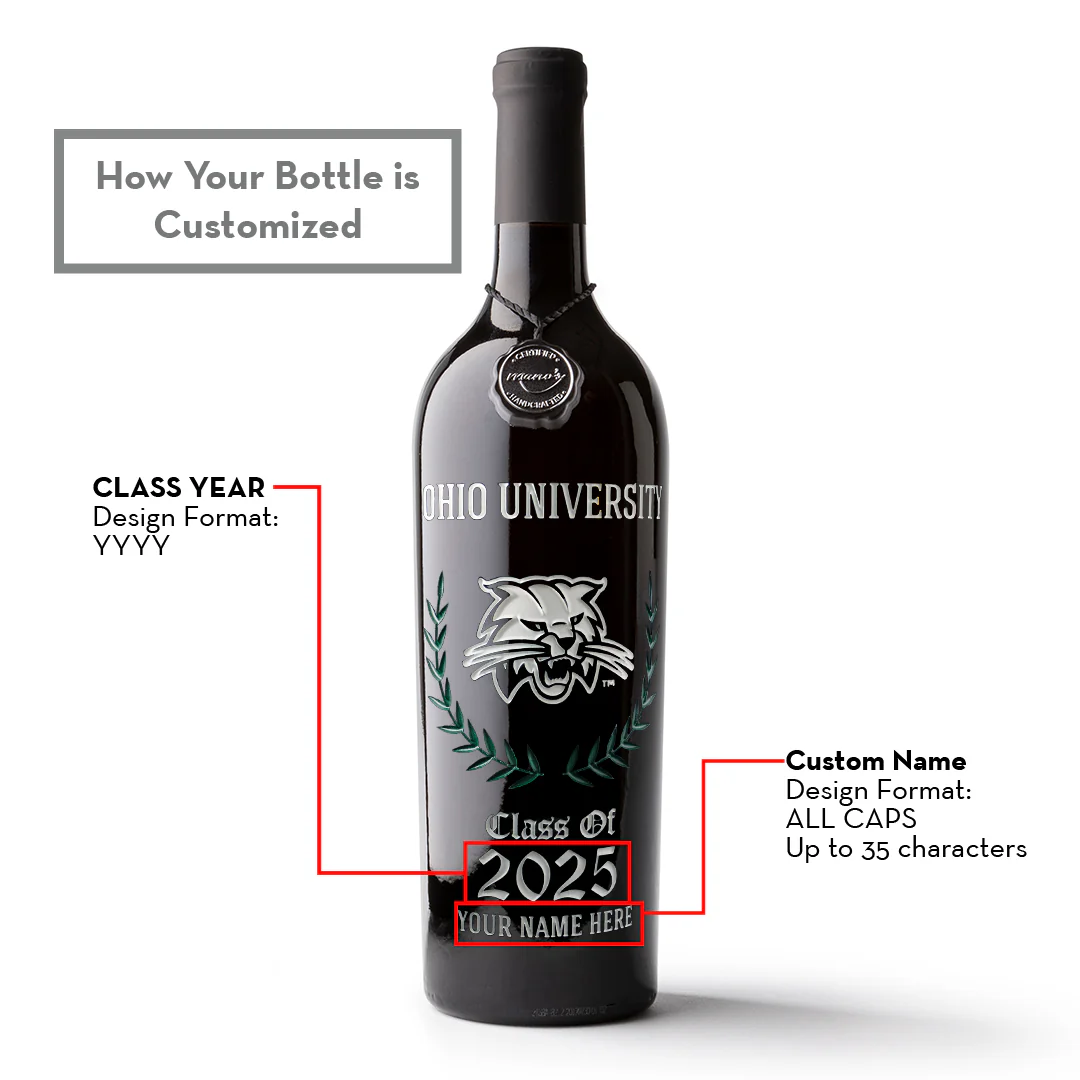 Ohio University Custom Alumni Etched Wine - Image 4