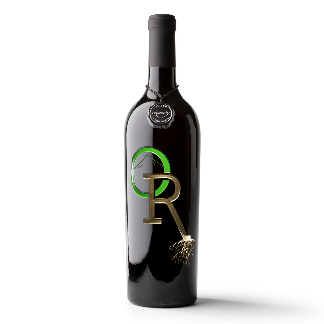 Oregon Roots Etched Wine Bottle