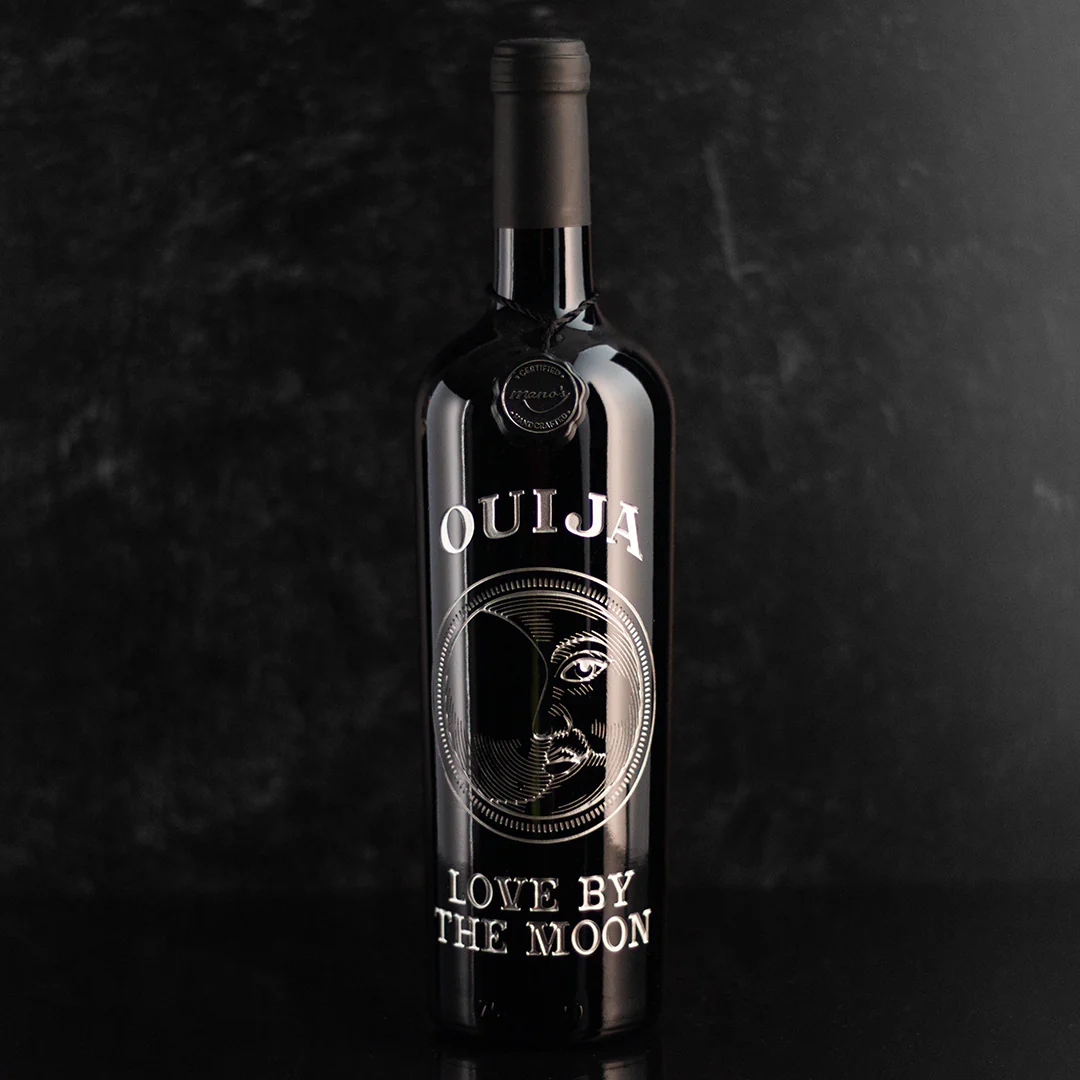 Ouija "Love by the Moon" Etched Wine Bottle - Image 3