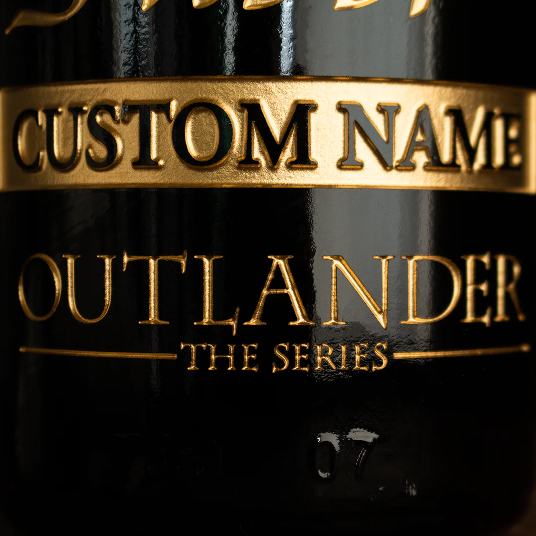 Outlander I heart Jamie Custom Etched Wine Bottle - Image 2