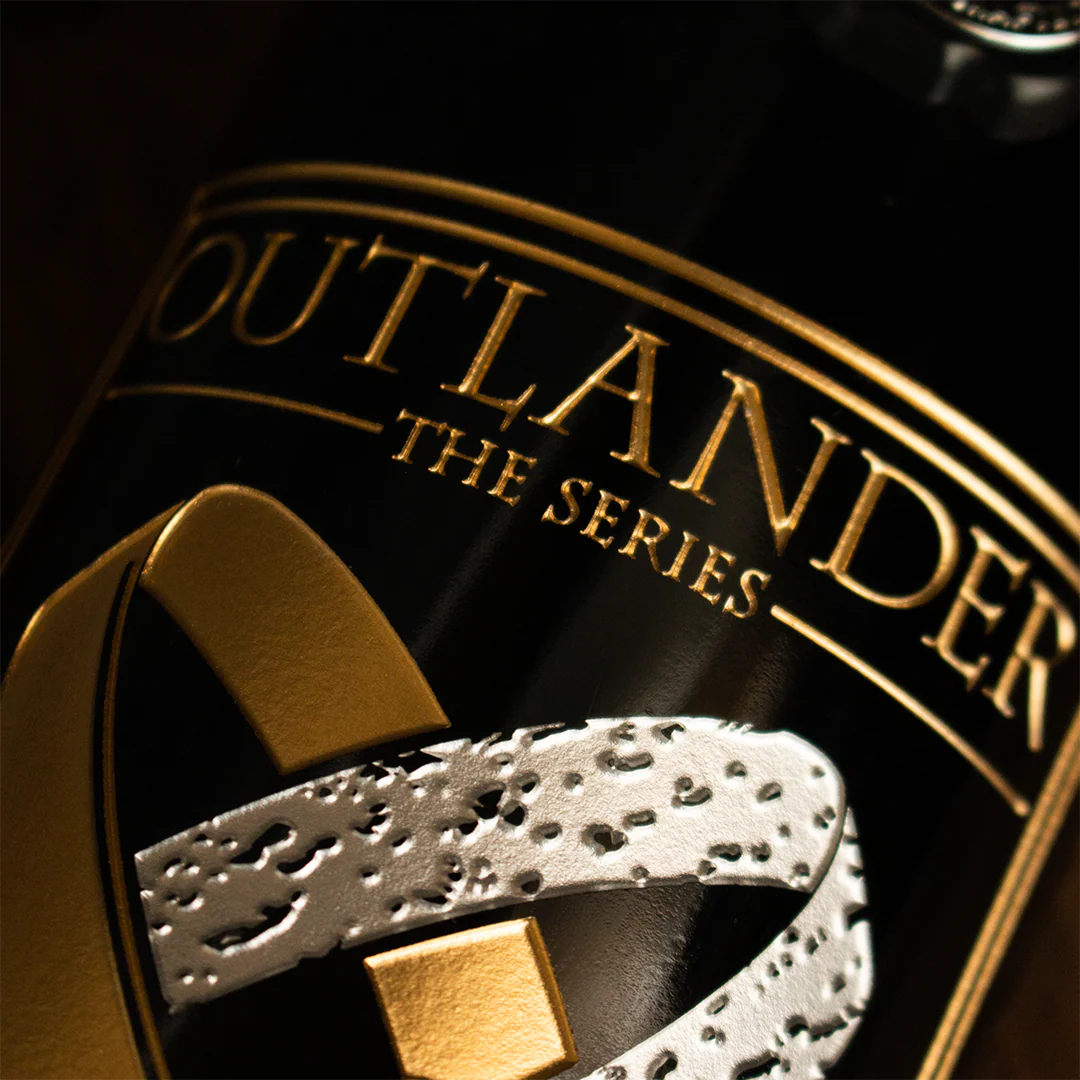 Outlander Wedding Rings Etched Wine Bottle - Image 3