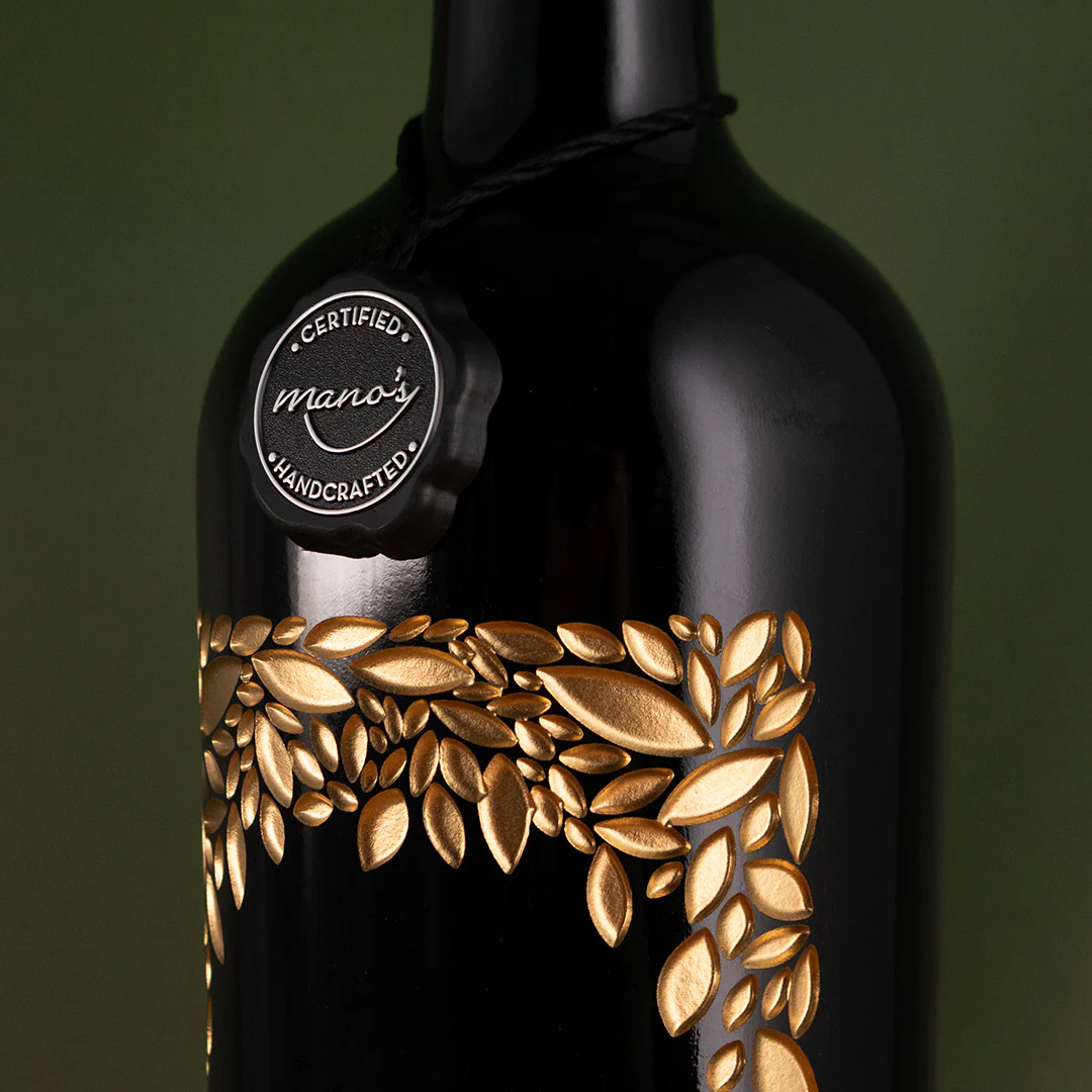 Oval Leaf Custom Etched Wine - Image 4