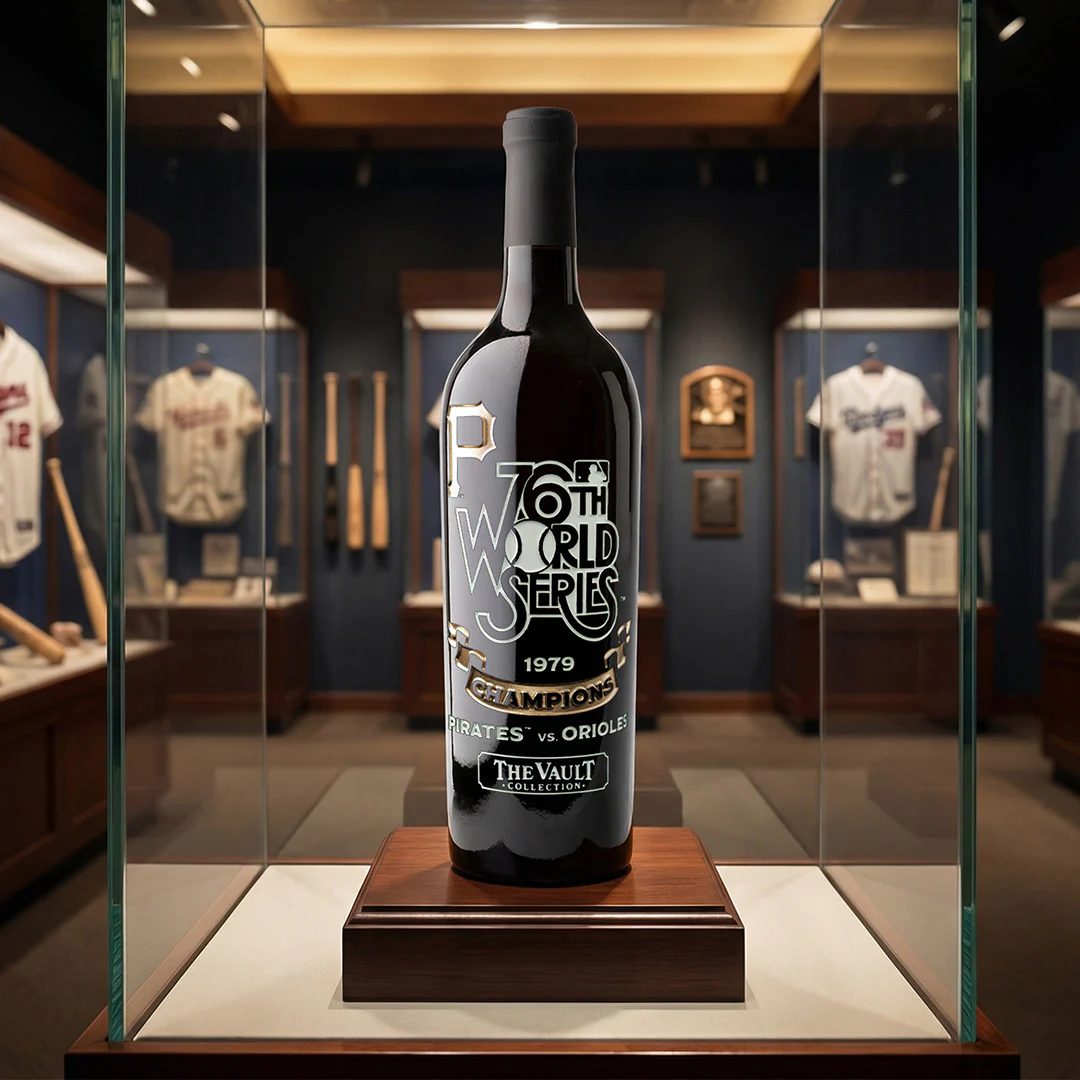 Pittsburgh Pirates 1979 World Series Vault Etched Wine - Image 5