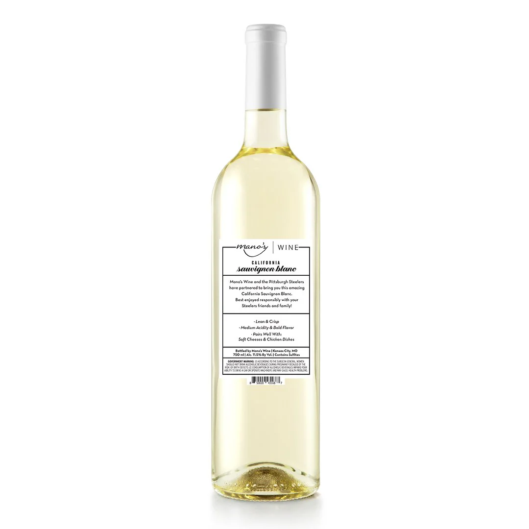 Pittsburgh Steelers 1961 Logo Sauvignon Blanc - Image 2