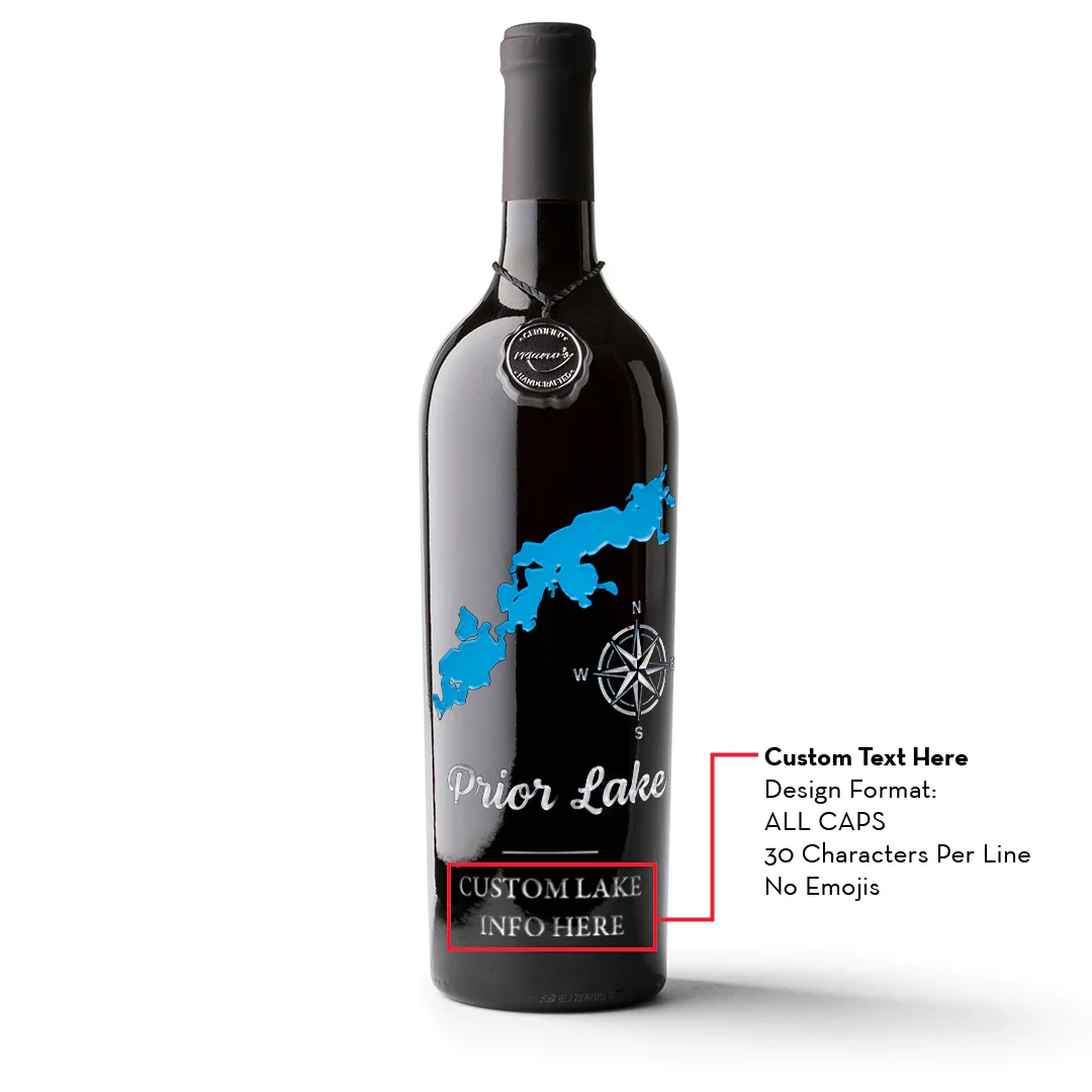 Prior Lake Custom Etched Wine - Image 2