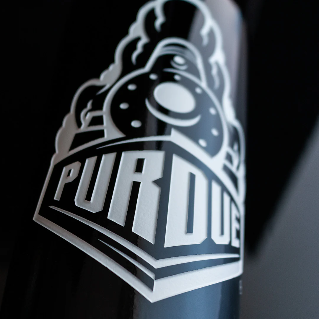 Purdue University Alternative Logo Etched Wine - Image 2