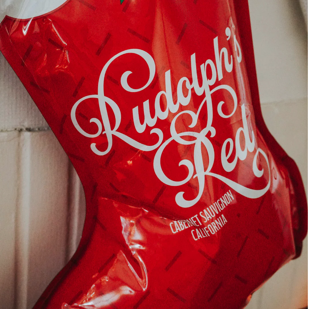 Rudolph Red 3L Holiday Stocking with Custom Name Label - Image 6