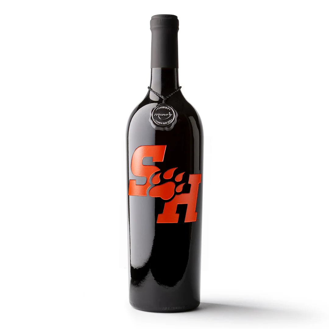 Sam Houston State University Etched Wine