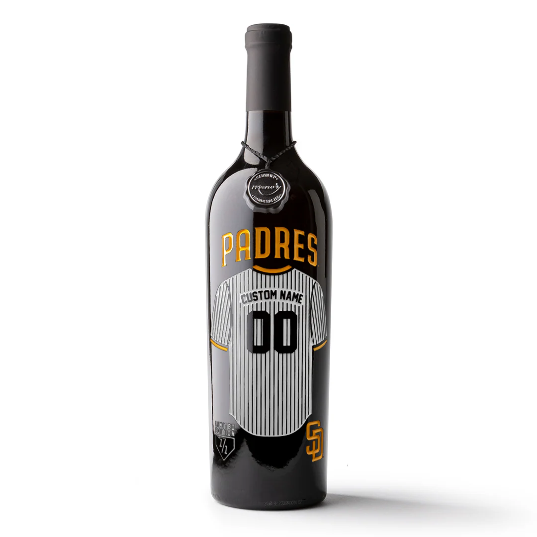 San Diego Padres Custom Jersey Etched Wine - Image 3