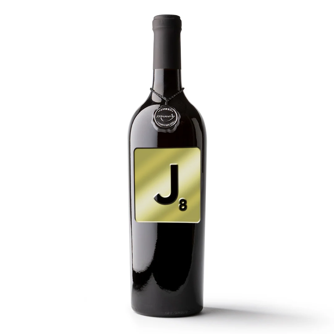 Scrabble Letter Etched Wine Bottle - Image 10
