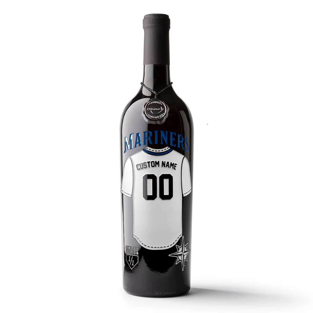 Seattle Mariners Custom Jersey Etched Wine - Image 3