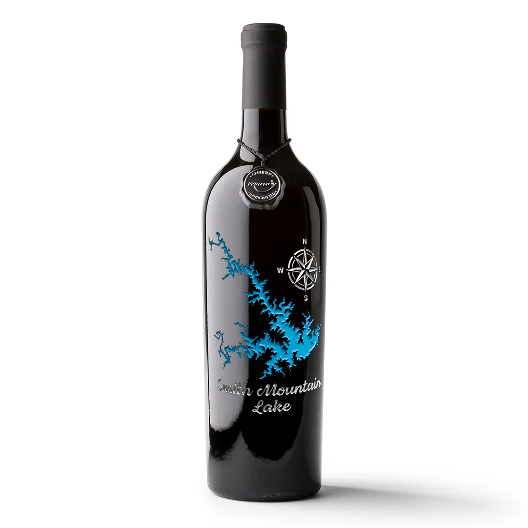 Smith Mountain Lake Etched Wine